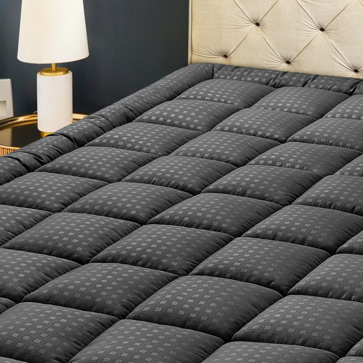 HYLEORY queen mattress pad with cooling top for cooler, more comfortable sleep