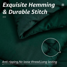HYLEORY queen-size comforter on bed adds balanced warmth and style.