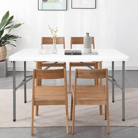 HYMnature folding table open setup ready for gatherings