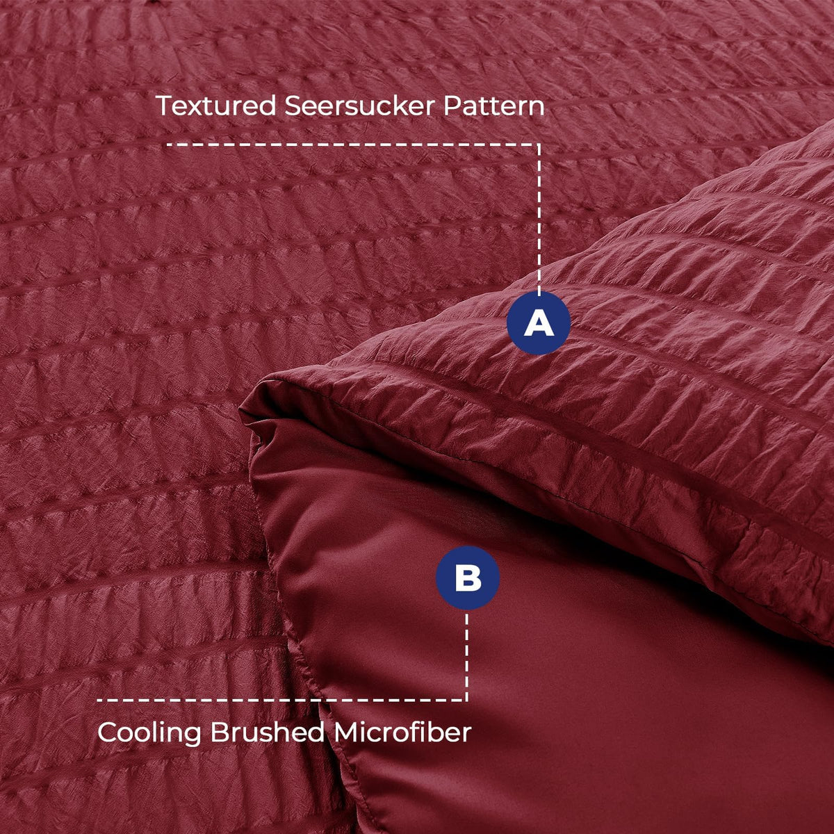 HYMOKEGE Deep-pocket fitted sheet secures a 12–15-inch mattress.