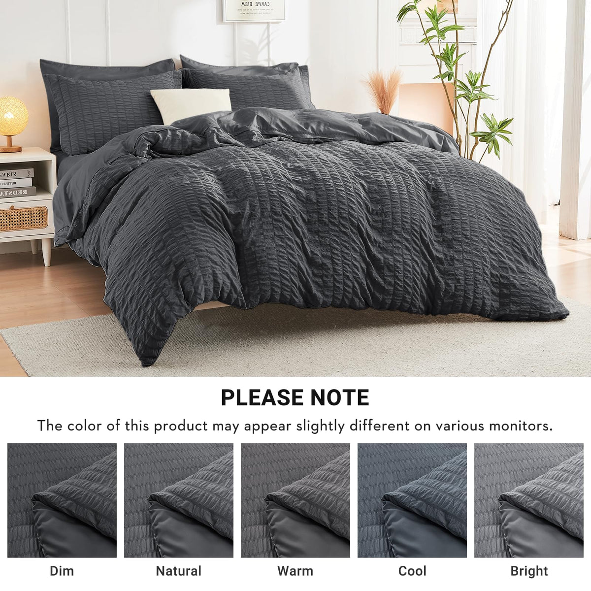 HYMOKEGE Bedding set packaging in vacuum bag highlights compact storage.