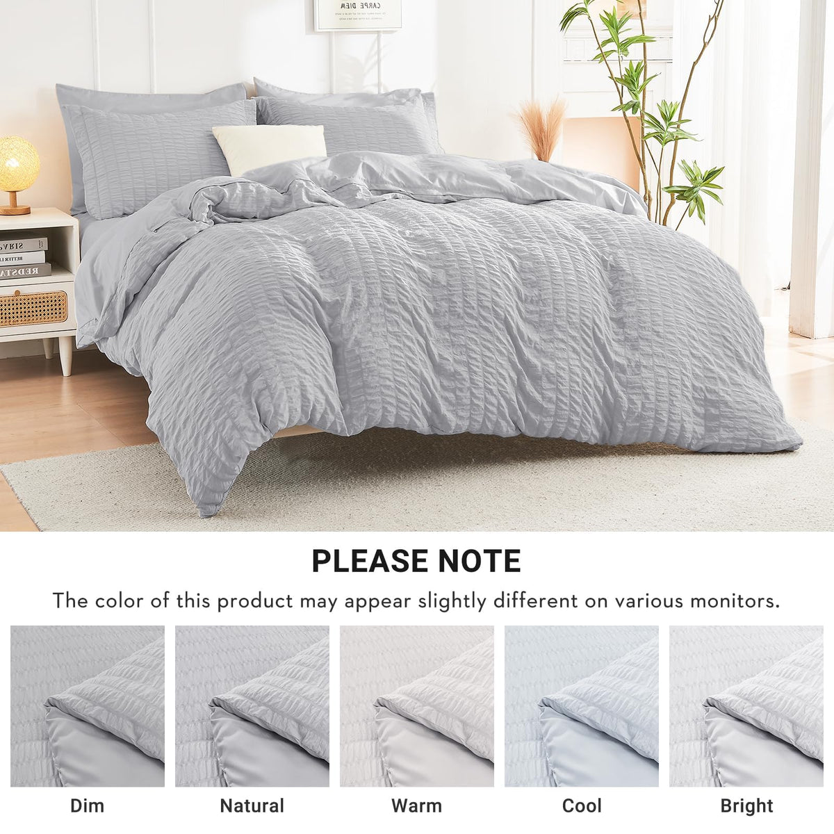 HYMOKEGE brushed microfiber sheets emphasize soft touch and quick-drying comfort.