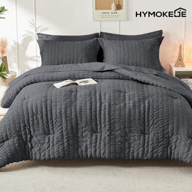 HYMOKEGE Care-ready bedding hints at cold wash and low heat drying.