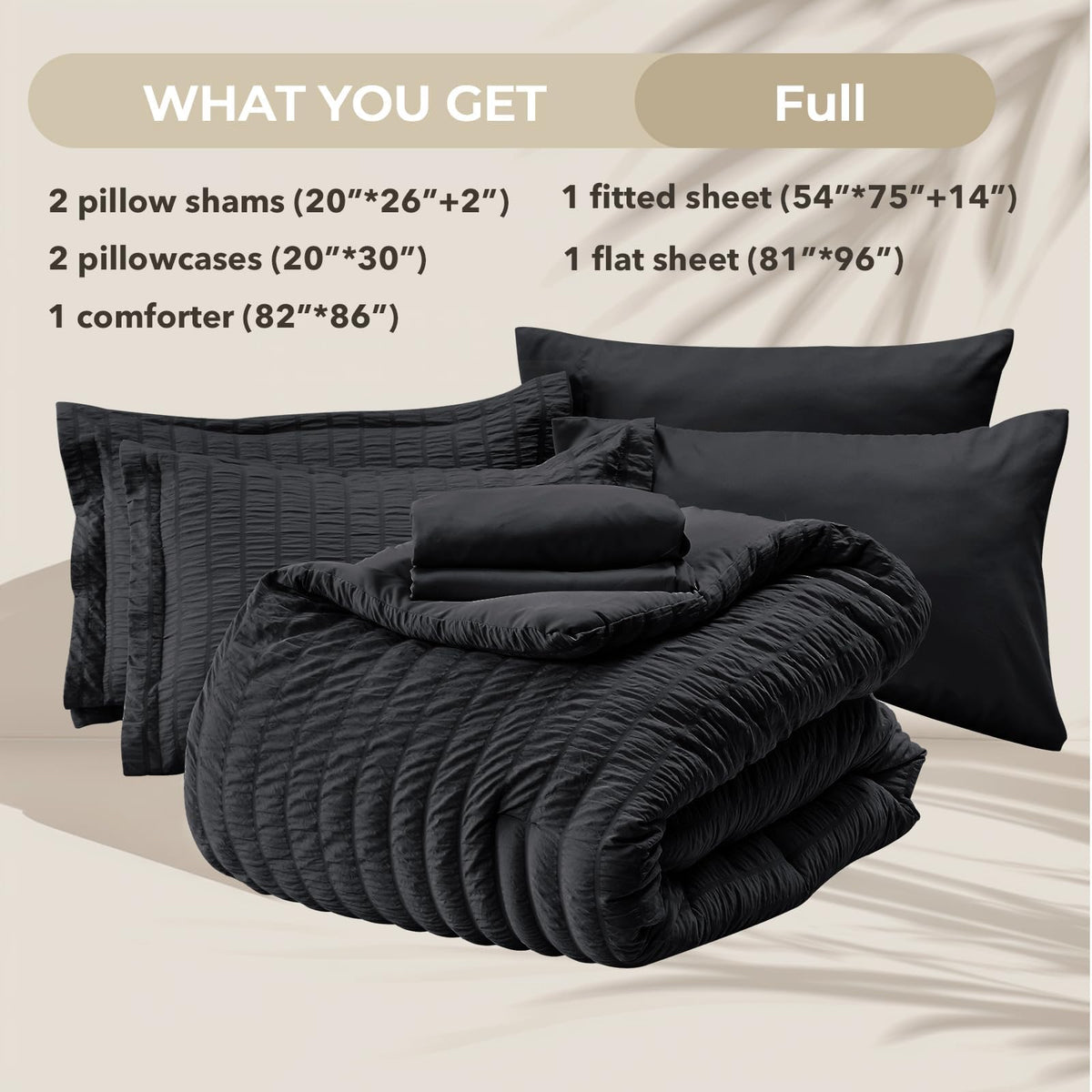 HYMOKEGE complete bed set pillowcases for a coordinated, tidy bedroom look