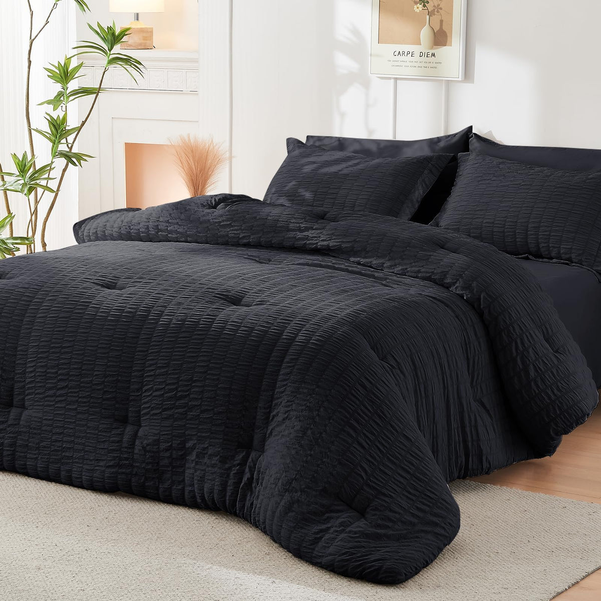 Flat sheet 90 by 102 inches drapes over the bed