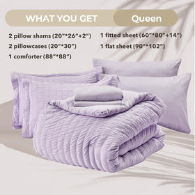 HYMOKEGE Lavender Queen Pillowcases, smooth microfiber for restful, coordinated bedding.