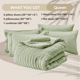 HYMOKEGE coordinated pillowcases and shams showcase complete bedding look
