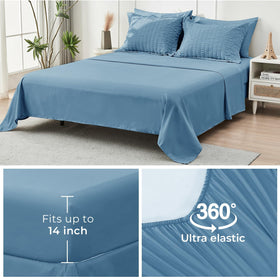 HYMOKEGE Mineral Blue pillow shams, 20x26, decorative and coordinated.