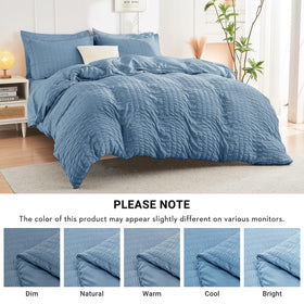 HYMOKEGE Mineral Blue pillowcases, 20x30, silky-soft touch.