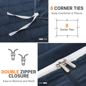 HYMOKEGE queen duvet cover features a full-length zipper for easy cleaning