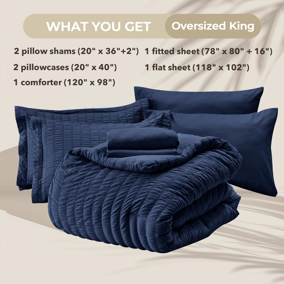 HYMOKEGE navy blue pillowcases showcasing premium craftsmanship and color
