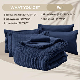 HYMOKEGE pillow shams 20x26 align with navy tones for cohesive styling