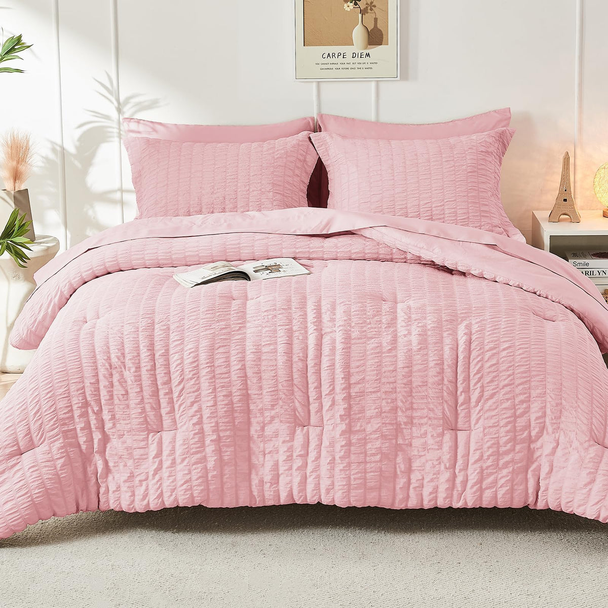 HYMOKEGE Pink Queen all-season set adds versatile warmth.