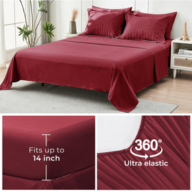 HYMOKEGE Burgundy colorway adds a rich focal point to the room.