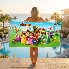 HYOIIO Mario towel travel-friendly and easy to fold.
