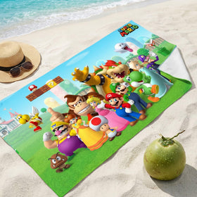 HYOIIO Mario towel machine washable for long-lasting color.