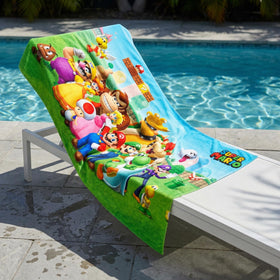 HYOIIO Mario towel for beach, pool, bath, and travel use.