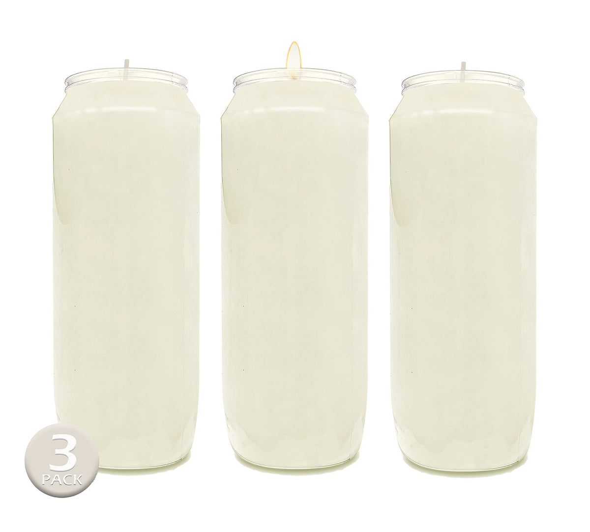 Hyoola 9 Day Prayer Candles on table create serene, clean-burning atmosphere.