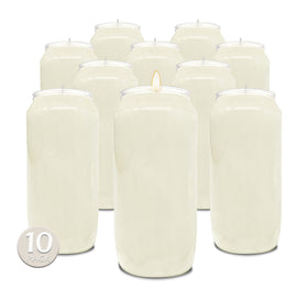 Hyoola seven-day plastic jar candle providing long-lasting light for vigils