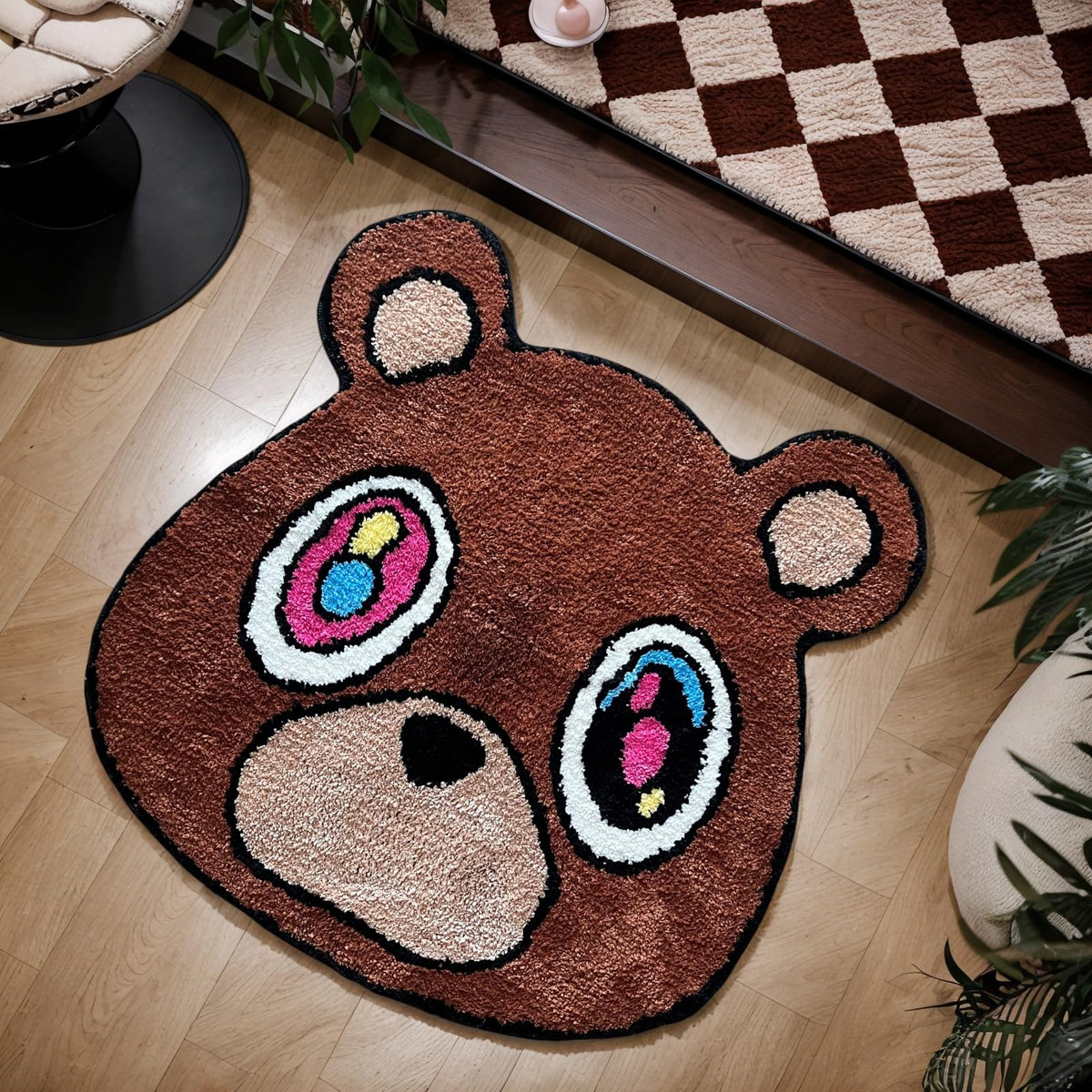 HYPEECE Graduation Bear Rug photo backdrop for social content