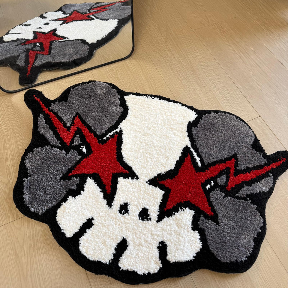 HYPEECE Ka-Ws rug front view with bold graphic design for stylish rooms