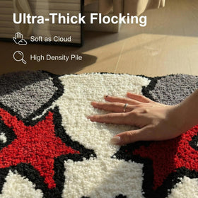 HYPEECE Ka-Ws rug with non-slip backing on wood floors