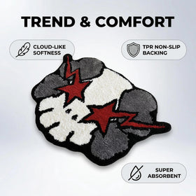 HYPEECE Ka-Ws rug detail shows absorbent, quick-dry surface