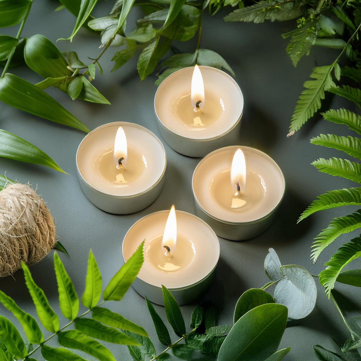 Hypmis tealights create intimate dinner table lighting with clean burn.
