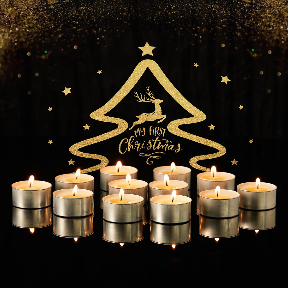 Hypmis tea lights with metal holder to minimize drips