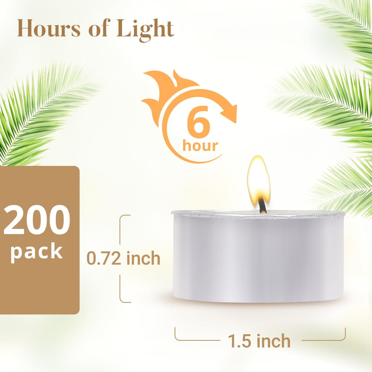 Hypmis unscented tea lights offer clean 6-hour burn for weddings