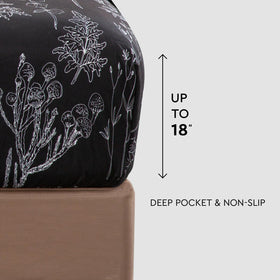 HYPREST floral pillowcases with black sheets for a chic farmhouse look.