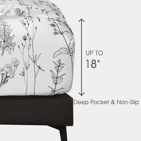 HYPREST Floral Sheets pillowcases providing soft, breathable comfort for restful nights.