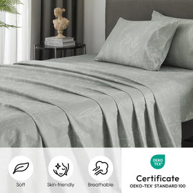 HYPREST Grey King flat sheet close view showing generous size.