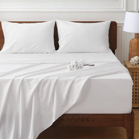 HYPREST king flat sheet in 108 by 102 inches offers a smooth hotel-grade finish.
