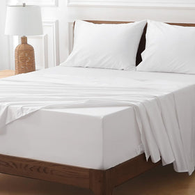 HYPREST 4-piece queen sheet set includes flat sheet, fitted sheet, and two pillowcases