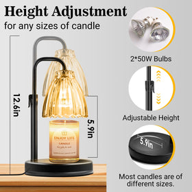 hyrion candle warmer lamp glowing in bedroom creating cozy ambiance
