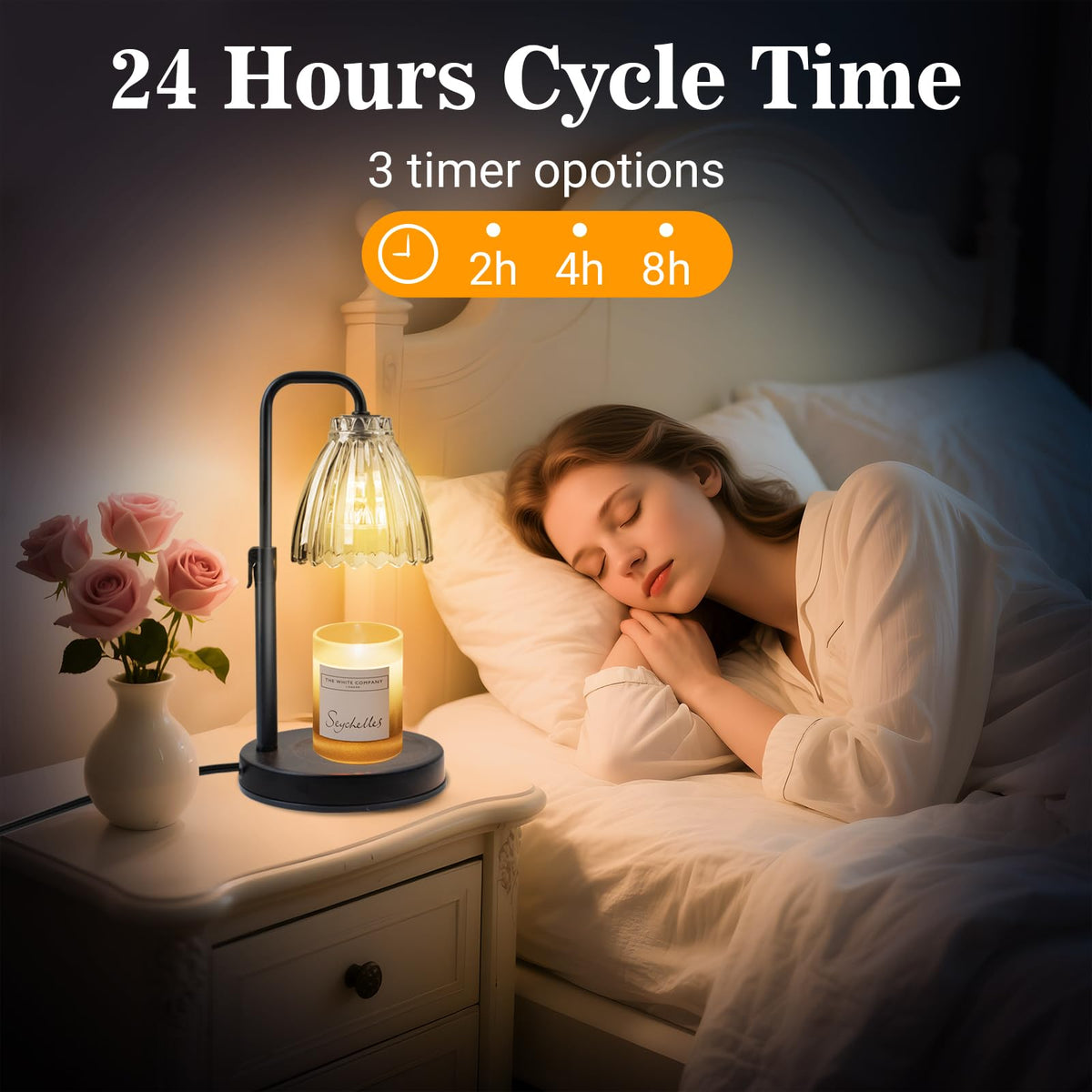 hyrion candle warmer lamp two bulbs included for even diffusion