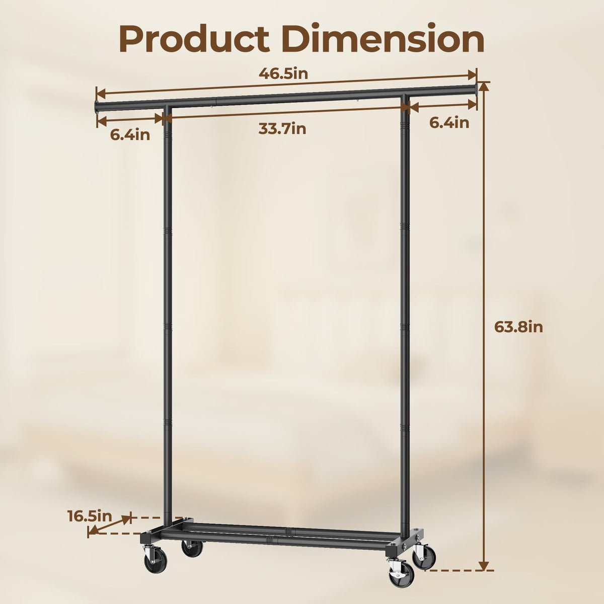 HYSEYY portable closet organizer suitable for laundry rooms and bedrooms.