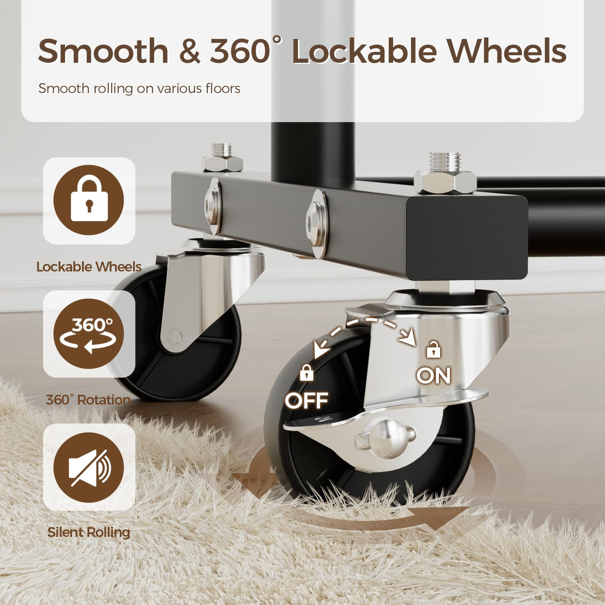 HYSEYY Clothes Rack assembles in minutes with labeled parts and a quick guide.