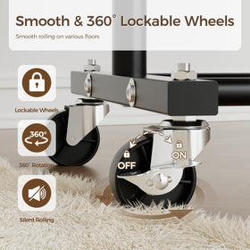HYSEYY Clothes Rack assembles in minutes with labeled parts and a quick guide.