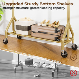 HYSEYY rack features mesh shelves for breathable, visible storage