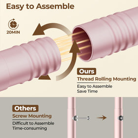 HYSEYY pink rack features easy assembly with strong joints
