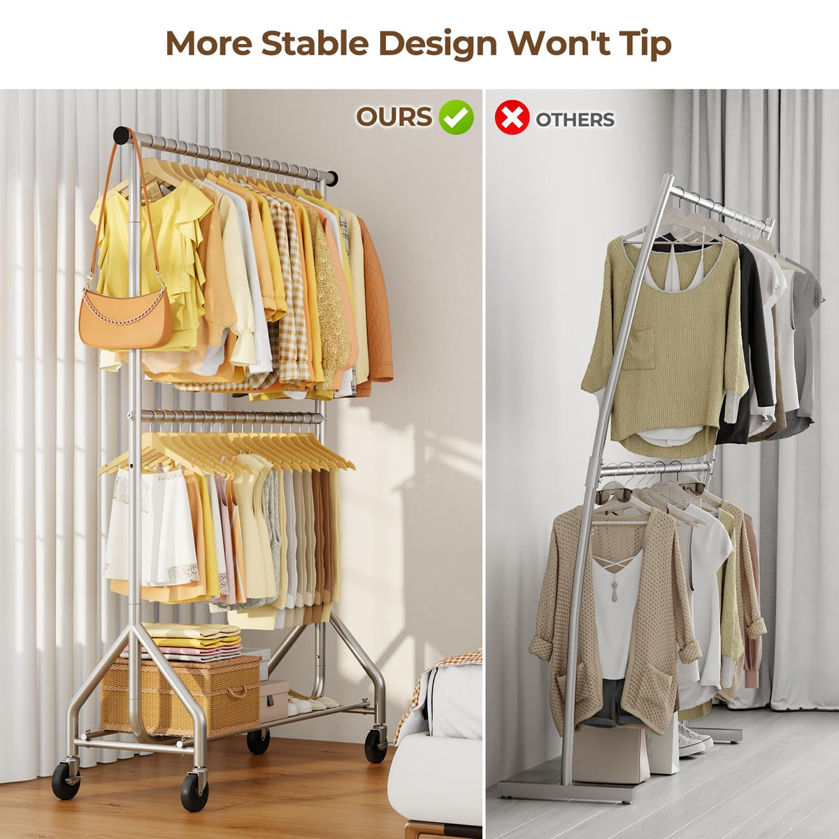 HYSEYY ultra-stable base with triangular support ensures balance.