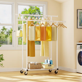 HYSEYY versatile coat rack with wheels for flexible room setups.