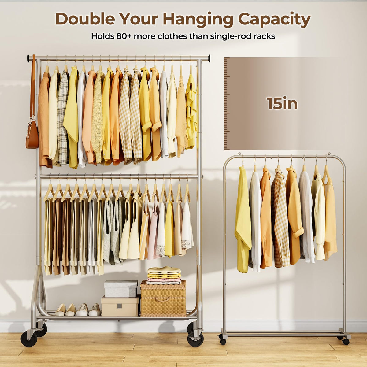 HYSEYY rack assembly with clear instructions for quick setup.
