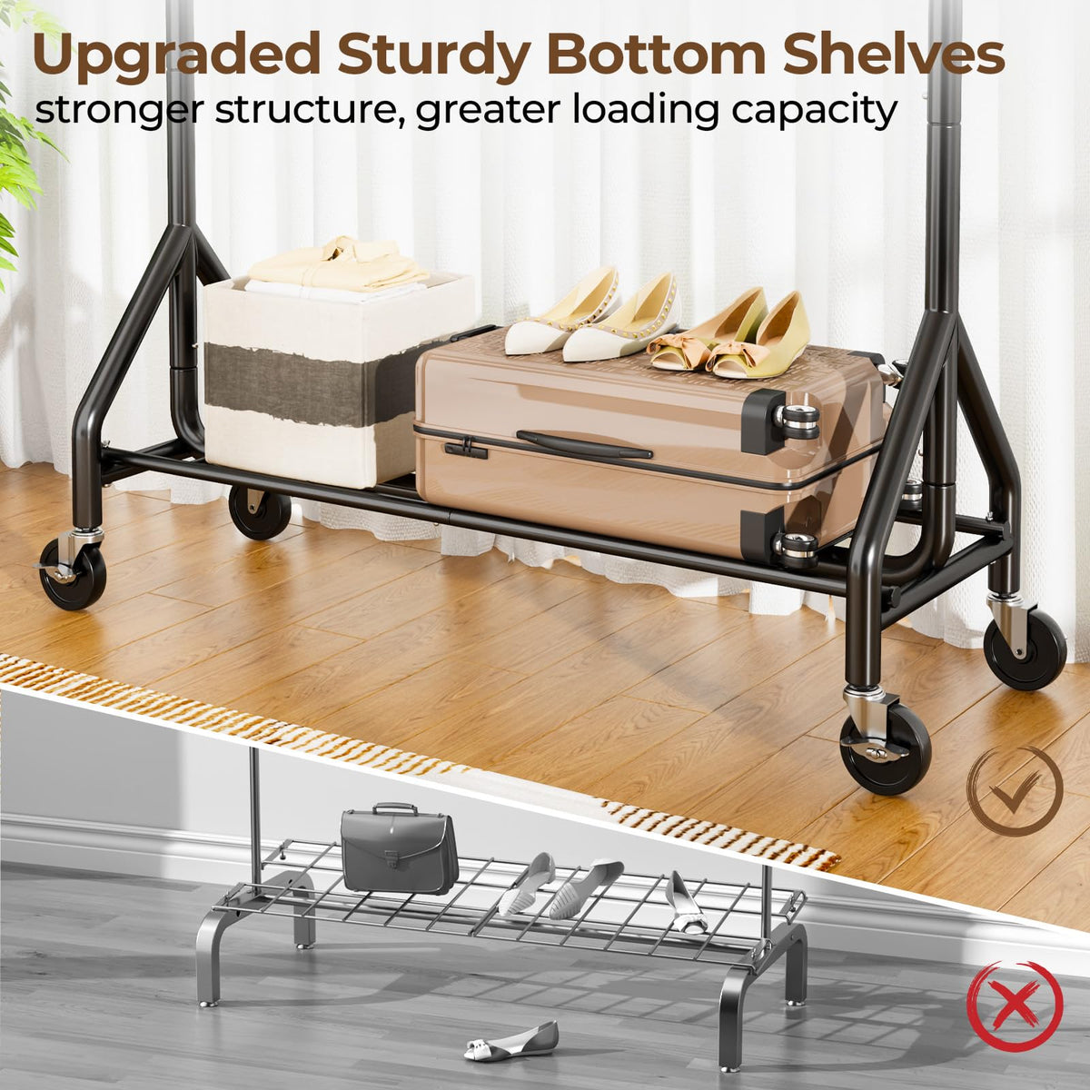 HYSEYY quick-assembly rack with snap-fit design and included wrench