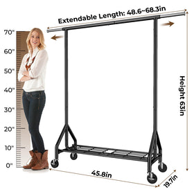 HYSEYY sturdy triangle frame supports heavy garments securely