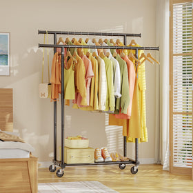 HYSEYY lockable casters keep the rack fixed.