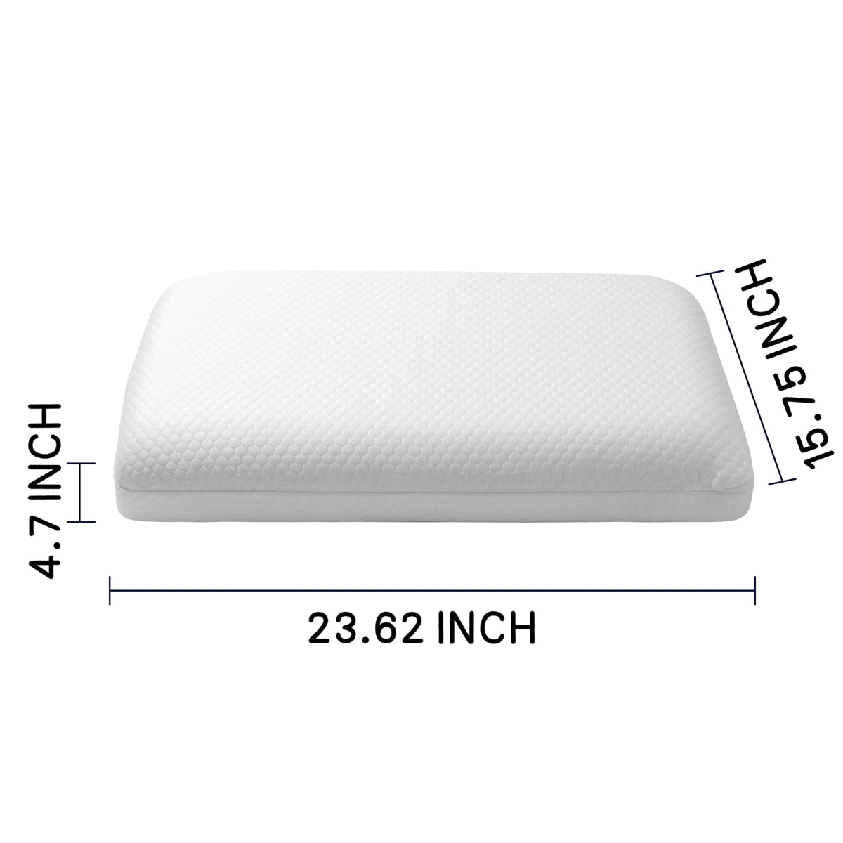 HYVECLOUD 24x16 surface supports neck and head for multiple sleep positions.