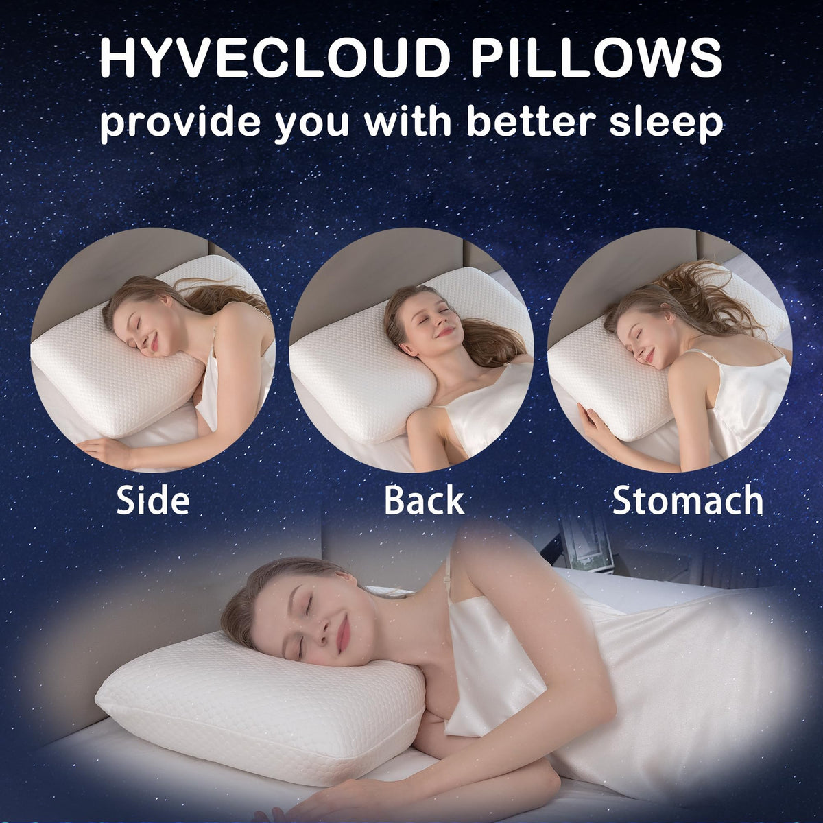 HYVECLOUD care tip: warm room helps pillow soften.